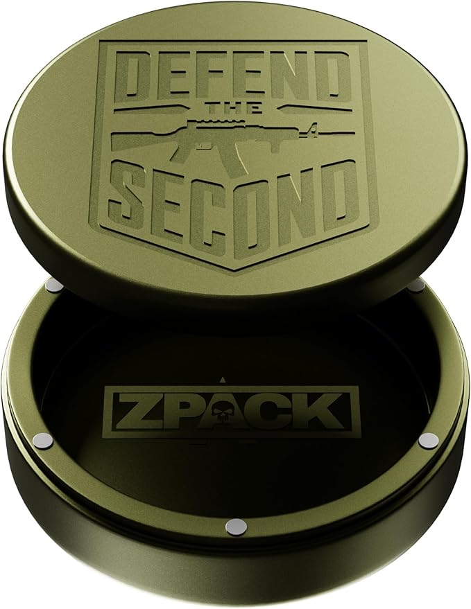 ZPACK Zyn Metal Can | Metal Pouch Can | Premium Aircraft-Grade Aluminum Container with Magnetic Closure | Slim EDC Pocket Tin | Carved Engraved Design | Gift for Him (Forest Green)