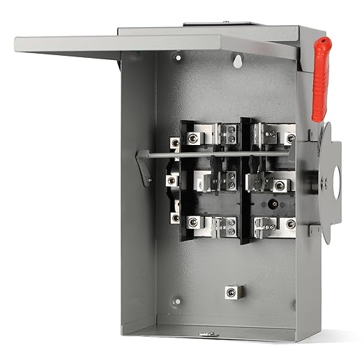 100A Generator Transfer Switch for Home Backup Power Manual Double Throw Safety Switch 120V/240V NEMA 3R Outdoor Enclosure Designed for Residential Generator Use