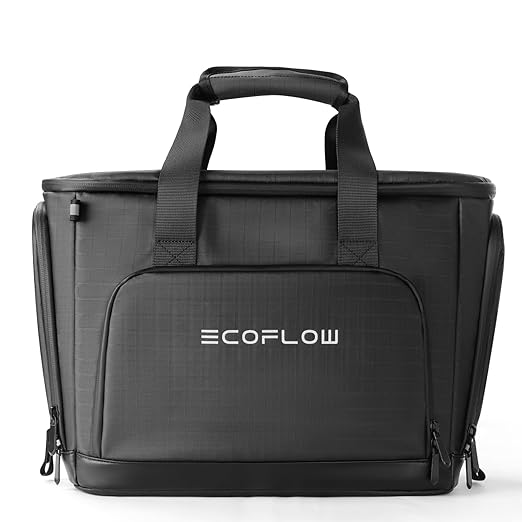 EF ECOFLOW Portable Power Station Delta 3 Classic with Waterproof Bag 1024Wh LiFePO4 Battery 1800W AC/100W USB-C Output 1 Hr Fast Charge Solar Generator for Home Backup Outdoor &amp RVs