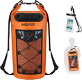 Piscifun Dry Bag Waterproof Floating Backpack 10L/20L/30L/40L with Waterproof Phone Case for Boating Kayaking Fishing