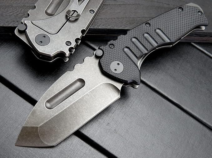Gtkii Gtk137 Folding Knife D2 Steel Blade G10 &amp Steel Handle EDC Tool Knife for Outdoor Camping