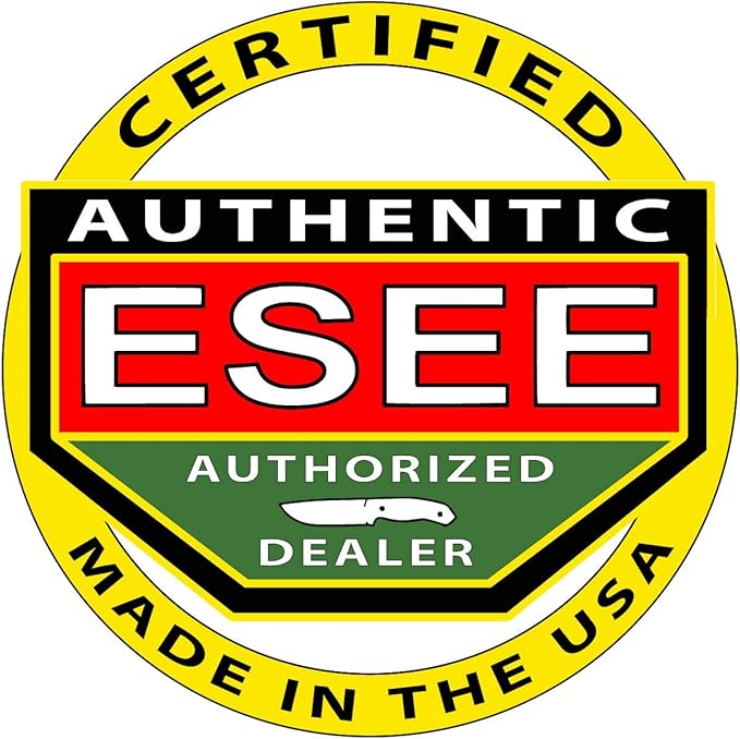 ESEE 4P Survival Knife - Field Tested Fixed Blade Knife with Molded Polymer Sheath &amp Clip Plate Full Tang Plain Edge - Durable Outdoor Camping Blade with Sheath for Survival