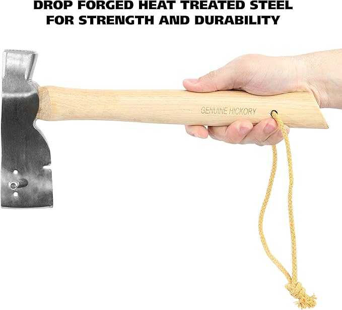 GreatNeck SHR14 Roofing Hatchet 20 Oz. Hatchet Hammer for Installing Roofing Shingles Drop Forged Steel Head Genuine Hickory Handle Roofing Tools