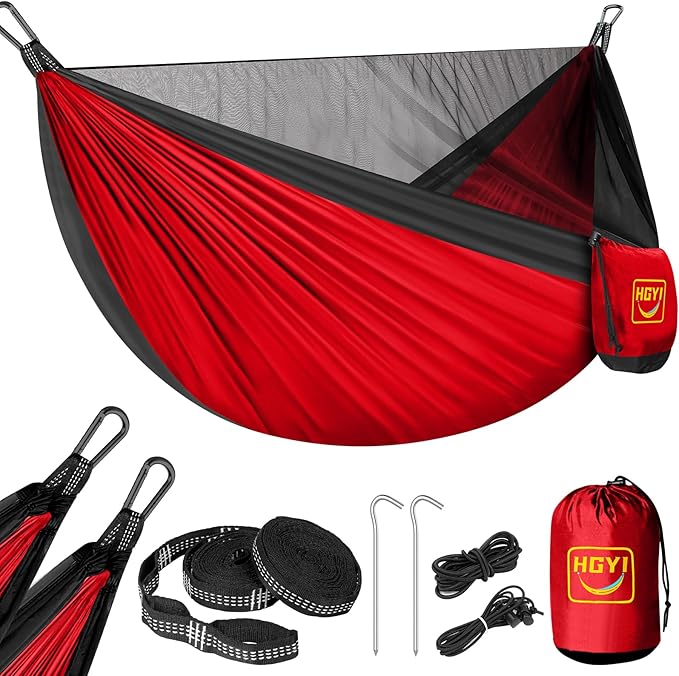 Camping Hammock Mosquito NetDouble &amp Single Portable Hammocks Hammocks with 2 Tree StrapsHammock Tent for Travel CampingCamping Accessories for Indoor Outdoor Hiking Backpacking Backyard Beach