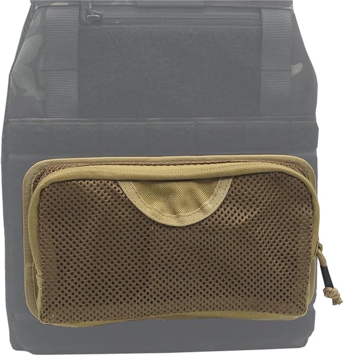 Tactical Internal Mesh Pocket Modular Insert Pouch Hunting Vest Backpack Organizer Bag Hook Fastener Utility Admin Pack