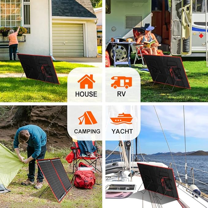 DOKIO Adjustable Tilt Solar Panel Bracket – Portable Stainless Steel Stand for Foldable Panels Quick Angle Adjustment Lightweight for RV Camping Balcony