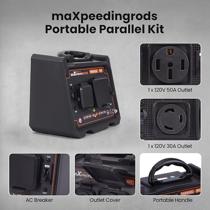 maXpeedingrods Generator Parallel Kit with 120V 30A 120V 50A Outlets and 50-Amp Circuit Breaker