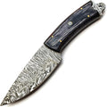 PAL 2000 KNIVES BOW-9684 Custom Forged Damascus Steel Fixed Blade Hunting Knife with Sheath
