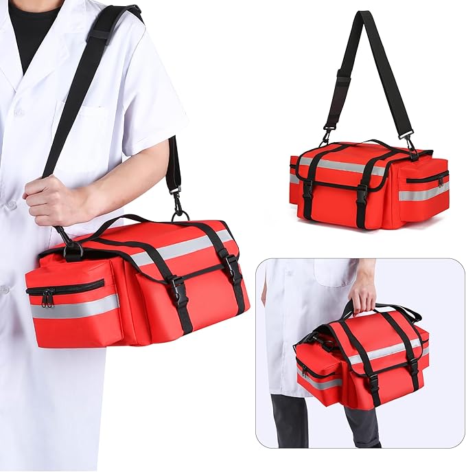 Medical Bag Empty First Aid BagFirst Responder Bag First Aid Carrier for EMT EMS Paramedics and Emergency Medical Supplies Kit(Bag Only)