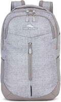 High Sierra Swerve Pro Adjustable Travel or Work Laptop Bookbag Backpack with Laptop Hammock and Water Bottle Compartments Silver Heather