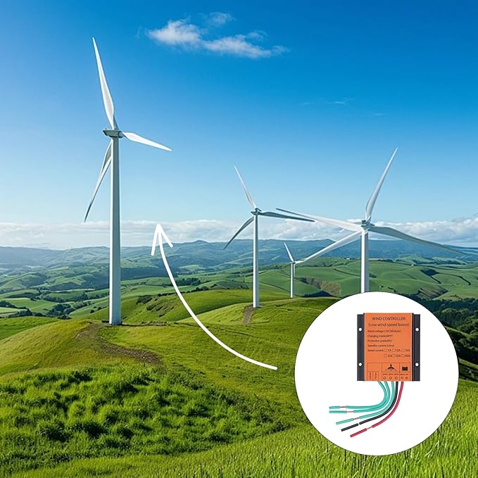 Wind Turbine Generator 12V/24V Wind Turbine Charge Controller IP67 MPPT Wind Turbine 16A 300W-1000W Step up Wind Battery Controller