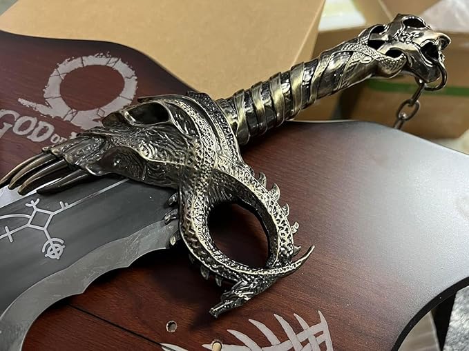 Forest Hunting | God of Wars Blades of Chaos Metal God of Wars GOW Blades of Chaos Sword Twin Blades Sword Kraatos Metal Cosplay Weapon Prop 1:1 Replic Viking Gifts Men (Blades of Chaos Sword)