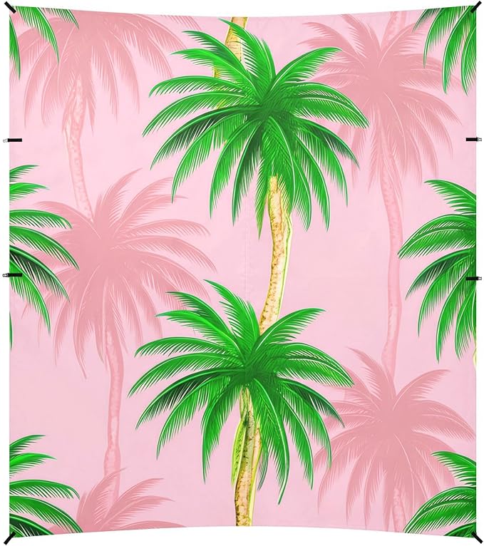Beach Canopy with Windproof Ropes &amp Sandbags Beach Tent Sun Shade Sun Shelter for Camping Trips Fishing Backyard Fun or Picnics Palm Tree