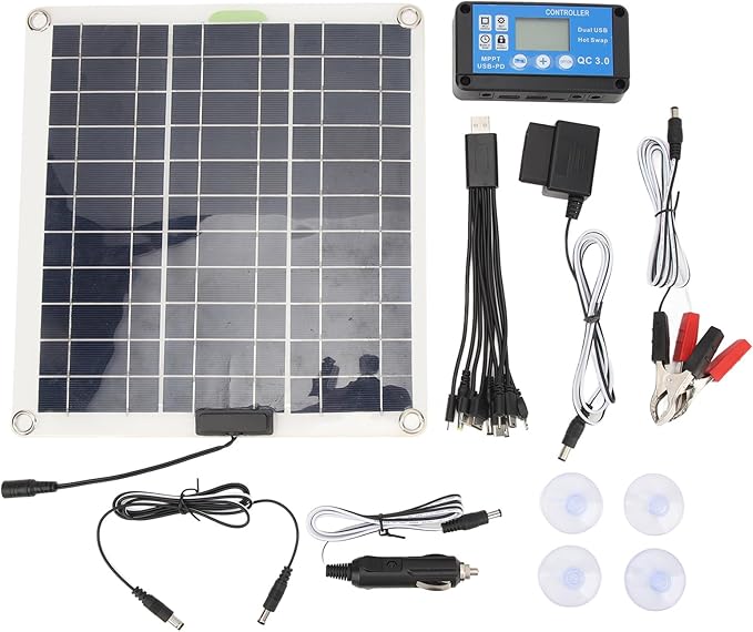 200W Solar Charger Panel with High Efficiency 20A Controller Portable Solar Panel Kit for Outdoor Camping Hiking Solar Powered Charging Panel