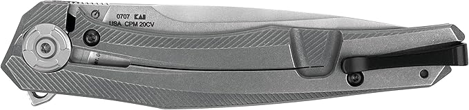 Zero Tolerance 0707 Folding Knife CPM 20CV Blade Steel Tuned Detent System for Smooth Opening 3.5 Inch Drop Point Blade Made in the USA Carbon Fiber