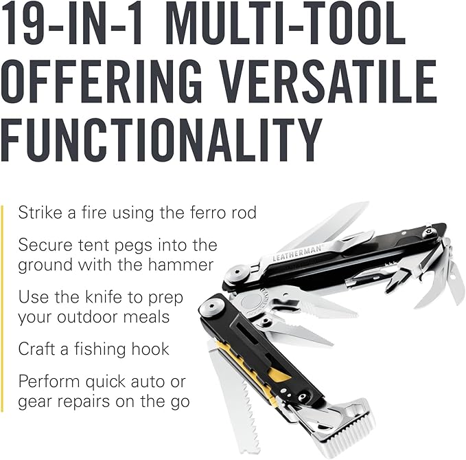 LEATHERMAN Signal 19-in-1 Multi-tool for Outdoors Camping Hiking Fishing Survival Durable &amp Lightweight EDC Made in the USA Stainless Steel