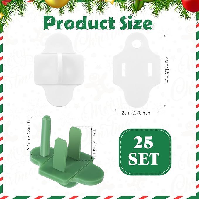 25 Sets Green Weatherproof Gaskets and Plug Protectors Covers Outdoor Plug Cover Extension Gfci Cord Christmas Lighting Installation Weatherproof Kit Outdoor Stop Tripping