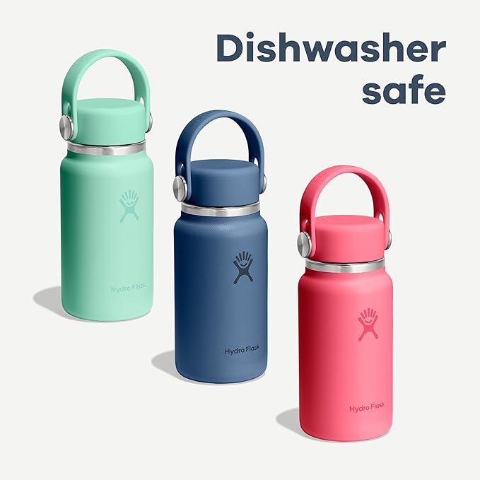 Hydro Flask Micro Bottle - Insulated Mini Leak Proof Flask for Purse or Pocket in 6.7 Oz Mermaid Green