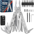 BIBURY Multitool Pliers Pro BI2045 Stainless Steel Multi Tool Pliers with Replaceable Wire Cutters and Saw Foldable Multitools with Scissors and Screwdriver Ideal for CampingSurvival Repair