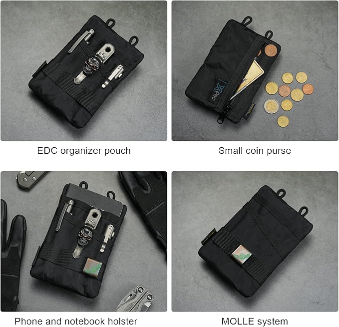 VIPERADE VE1 Pocket Organizer EDC Pouch for Men EDC Organizer Storage EDC Gears Multitool Pocket Pouch Hold Your Flashlight/Pocket Knife Pen Notebook