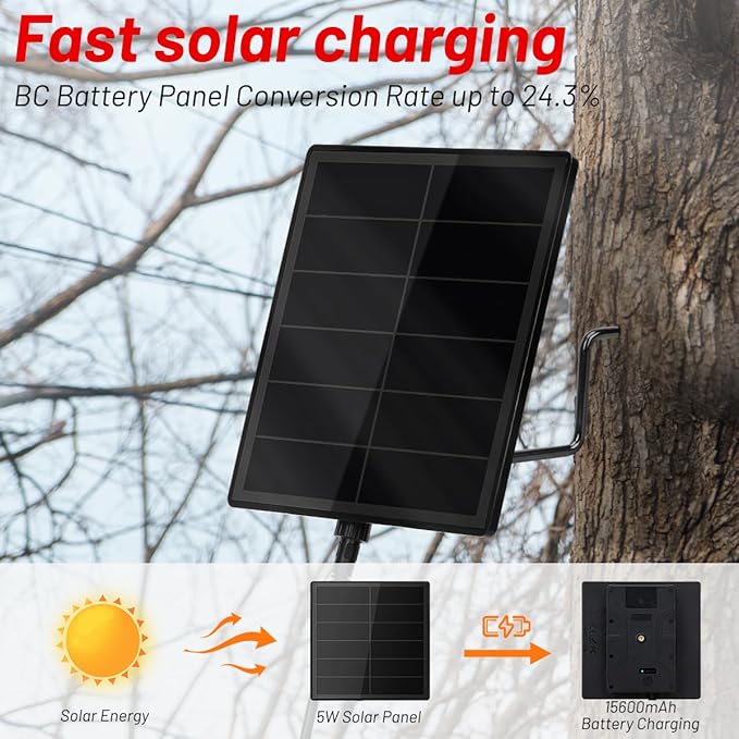 D5 3 in 1 Mini Solar Panel PackOutdoor 5w Power Solar Charger Built in Controller5200mah 2-Lithium Battery with Dc5521 Output 12v for Led Lights Security Monitoring Trail Cameras