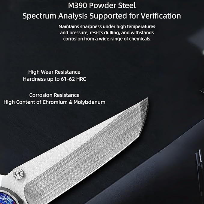 Pocket Knife Hunting Knives &amp Tools Knifes HRC 61 Titanium Alloy Handle Folding Knife Outdoor Knife Gifts for Hunters Men who have Everything Men Gifts