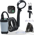 Portable Shower for Camping 6000mAh Rechargeable Camping Shower Pump with Power &amp Temperature Display Shower Head and Bidet SprayerOutdoor Shower Pump for Hiking Travel Pet