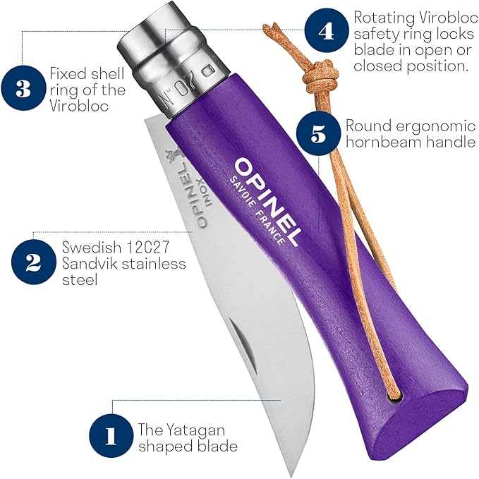 OPINEL No.7 Colorama - Stainless Steel Everyday Carry Folding Pocket Knife