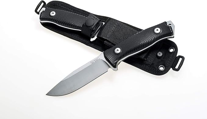 LionSTEEL M5 Fixed Blade Outdoor and Camp Knife – Sleipner Steel Blade Wood G10 or Micarta Handles Torx T8 Screws Sheath Included