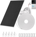 Solar Charger with 5200mAh Built-in Battery for Ring Doorbell 4W Continuous Power Solar Panel Compatible with Ring Battery Doorbell Plus/Pro &amp Video Doorbell 4/3/3 Plus 13.1Ft Charging Cable