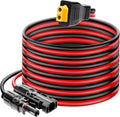 Ansoufien Solar Panel Connector to XT60 Connector Cable 10FT 10AWG Solar to XT60 Charge Extension Cable XT60 (Plug Female) Cable for RV Folding Solar Panel Portable Power Station Solar Generator