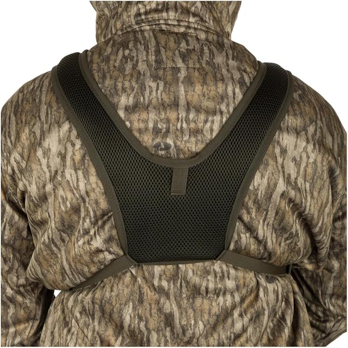 Drake Run-N-Gun Turkey Camo Lightweight Chest Pack for Hunting | 600D Polyester Rip-Stop with PVC Backing | Removable Bino Harness &amp Multiple Pockets