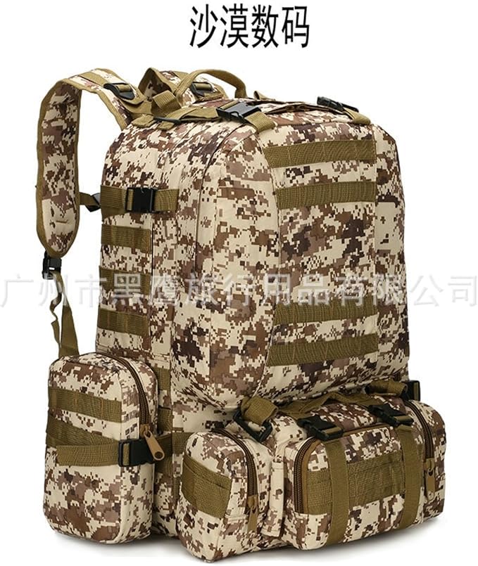 Outdoor Oxford cloth backpack hiking tactical bag hiking combo backpack men's camping travel bag