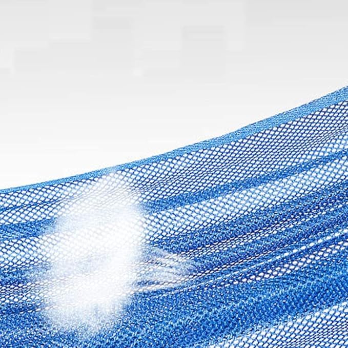 Outdoor Hammock Anti-Rollover Swing Bed Leisure Single Hammock Thickened and Widened Ice Mesh Breathable Garden Hammock ChairBlue