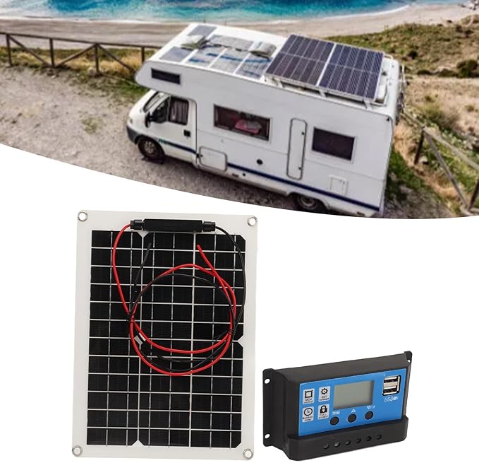 Solar Panel Kit 300W DC 12V 24V Solar Battery Trickle Charger Maintainer Upgrade Controller for Boat Car RV Motorcycle Marine Automotive