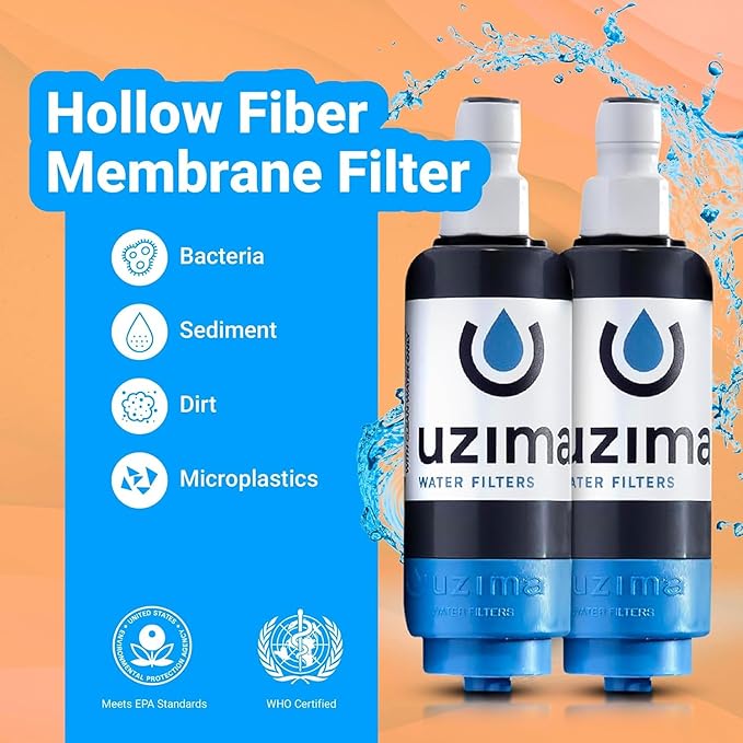 Uzima D-Prep Plus Emergency Water Filtration &amp Storage System – 10L Collapsible Gravity Water Storage Container with UZ-1 Filter for Safe Drinking – Portable Survival &amp Camping Bladder