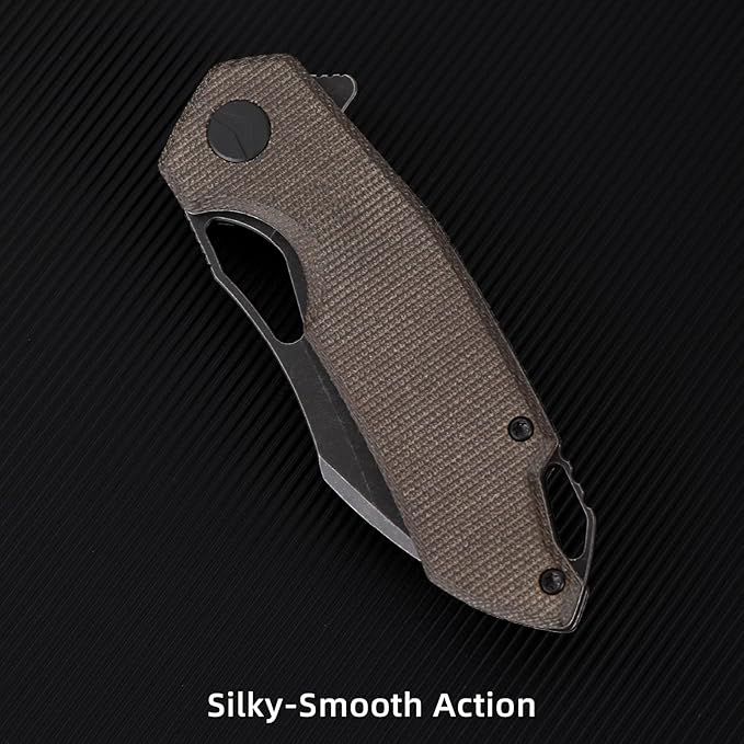 Pocket Knife for Men154CM Steel BladeHunting Knife Camping Folding Knives with for OutdoorSurvivalTacticalHunting and Camping（Green）