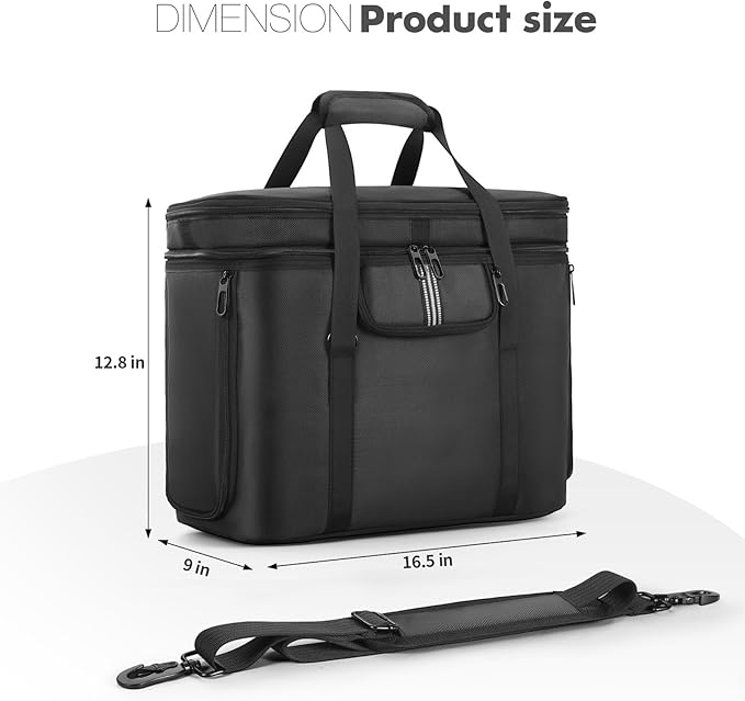 Carrying Case Compatible with ECOFLOW DELTA 3 Plus Portable Power Station Outdoor Travel Storage Bag for ECOFLOW DELTA 2/3/3 Classic Solar Generator and Accessories with Shoulder Strap