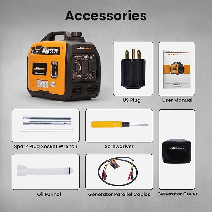 MaXpeedingrods 3500 Watt Portable Inverter Generator Gas Powered EPA Compliant Compact and Lightweight for Home Backup Power Outdoor Camping RV and Trailer