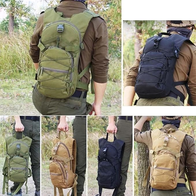 Military Tactical Backpack Outdoor Travel 15L Waterproof Oxford Army Backpacks Breathable Daypack Bag for Hiking Sports (Acu 15L)