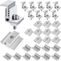 LANIAKEA 28PCS Solar Panel End Clamps 35-50 mm Adjustable End Panel Clamps Aluminum Solar Mid Clam for Metal Roof Tin Roof Flat Roof Solar Panel PV Mounting System
