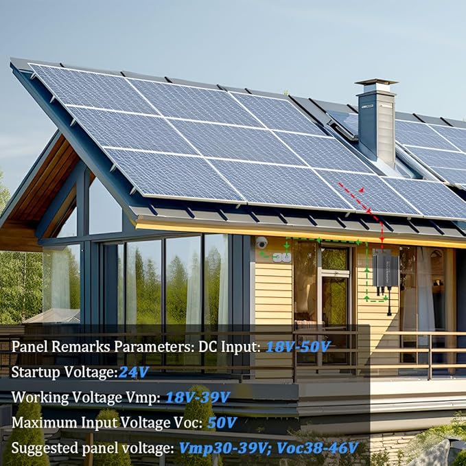 Y&ampH 700W Grid Tie Micro Inverter Auto AC110V/220V Output DC26-46V PV Input MPPT Pure Sine Wave Suitable for 36V Solar Panel Ideal for Small Home Solar Power System