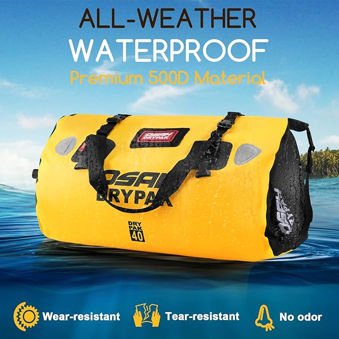 OSAH DRYPAK 40L Waterproof Duffel Bag &amp 55L Waterproof Backpack