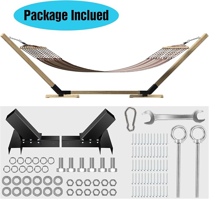 Hammock Stand Bracket Heavy Duty DIY Hammock Bracket Kits Fit for 4 x 4 (Actual 3.5 x 3.5) Lumber /Wood Posts 500 LBS Capacity Black Powder Coated-2PACK