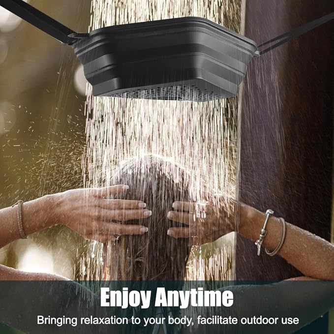 Ice Shower BathSilicone Bathing Ice Bath Bucket Foldable Ice Bath Tub Cold Shower Attachment for Athletes Bathing Cooling Down Camping