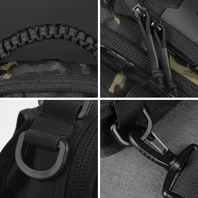 Tactical Hard-Shell Chest Pack men's multi-functional single-shoulder crossbody bag for outdoor cycling water-resistant (cp)