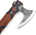 Custom Handmade Carbon Steel Viking AxeValentine's Day Gift Birthday Gift for him with Premium Leather Wrapped Handle and Leather Sheath