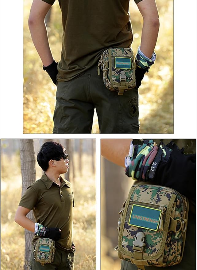 UNISTRENGH Tactical MOLLE Phone Magazine Pouch Military Small Belt Pouches Sling Chest Daypack Shoulder Bag Gear Duty Pack for Outdoor Hunting Vest Backpack