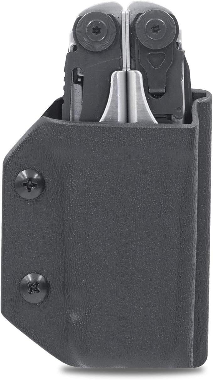 Clip &amp Carry Kydex Multitool Sheath for The Leatherman Surge - Made in USA - EDC Multi Tool Sheath Holder Holster Cover - Black