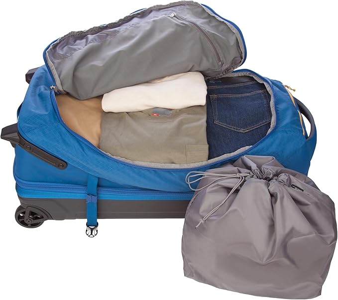 Eddie Bauer Expedition Rolling Duffel Bag with Wheels | Travel | Check-In | Luggage | Rugged | Durable - True Blue 30